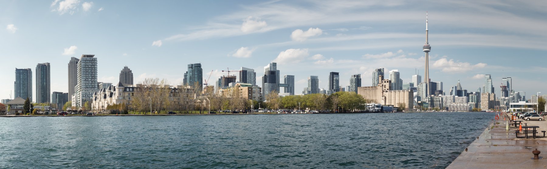Toronto skyline across the waterfront